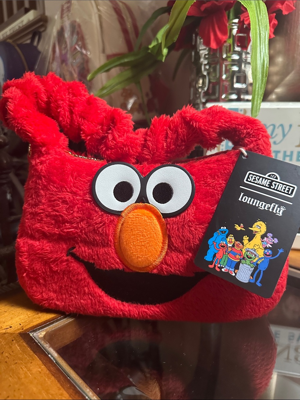 Loungefly Sesame Street Elmo plush crossbody  NWT